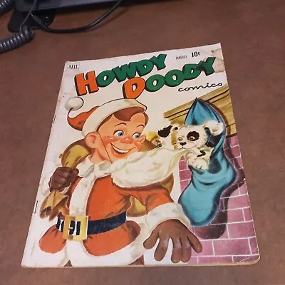 Buy HOWDY DOODY COMICS #13 Dell CLASSIC CHRISTMAS COVER 1952 Golden Age Tv Show Book • 39.37£