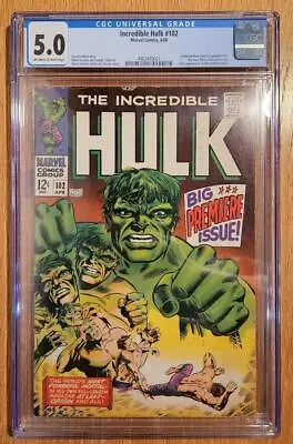 Buy Incredible Hulk #102 (Marvel, 1968) CGC VG/F 5.0 - 1st Issue - Key Silver Age • 146.58£
