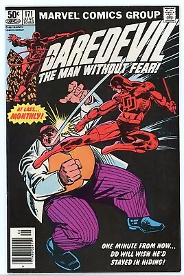 Buy Daredevil #171  Marvel 1981 Frank Miller 1st Battle Of Kingpin Vs. Daredevil • 31.06£