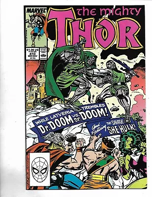 Buy Thor #410, 1989, 9.4, NM, Dr. Doom, Hercules, She-Hulk, Stan Lee Classic, Copper • 9.32£