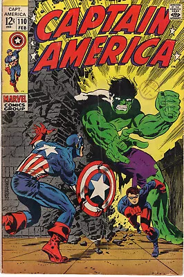 Buy Captain America 110 (1969): Hulk - 1st Madame Hydra FREE/LOW SHIPPING - Steranko • 54.95£