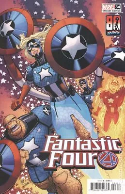 Buy Fantastic Four #34B Captain America 80th Variant NM 2021 Stock Image • 2.10£