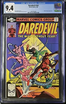 Buy  Daredevil 165 7/80 (Marvel Comics 1981) CGC 9.4 Near Mint White Pages • 100.18£