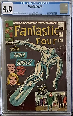 Buy Fantastic Four #50 Cgc 4.0 Vg 1966 1st Appearance Of Wyatt Wingfoot Marvel • 171.14£