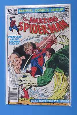 Buy The Amazing Spider-Man #217 1981 1st App Mud-Thing Rarer Newsstand Cover VF/VF+ • 15.52£