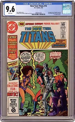 Buy New Teen Titans #16 CGC 9.6 1982 3880455002 1st App. Captain Carrot • 69.89£