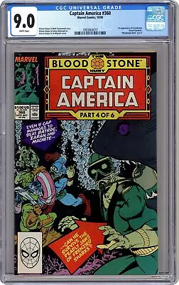 Buy Captain America #360 CGC 9.0 1989 3983864010 1st App. Crossbones • 33.39£