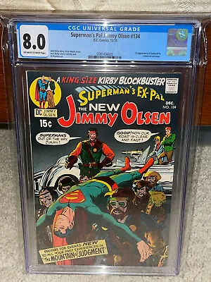Buy Superman's Pal Jimmy Olsen #134 CGC 8.0 DC 1970 1st Darkseid! JLA! M9 203 Cm • 462.08£