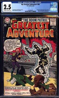 Buy My Greatest Adventure #80 CGC 2.5 DC 1963 1st Doom Patrol! HBO Silver N12 416 Cm • 396.07£