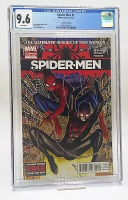 Buy Spider-men #1 - 2nd Print - 1st Meeting Miles Morales/Peter Parker - CGC 9.6 • 64.99£