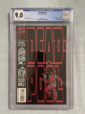 Buy Deadpool # 1 CGC 9.0 WP 1st Solo Series/Title The Circle Chase Marvel 1993 VF/NM • 62.13£