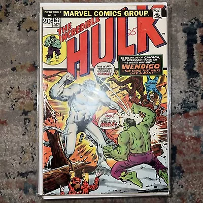 Buy The Incredible Hulk #162 (Marvel Comics 1973) 1st App Wendigo VG • 38.79£