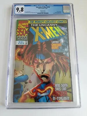 Buy The Uncanny X-Men #350 CGC 9.8 WHITE Gambit Wraparound Foil Cover Hologram • 155.31£