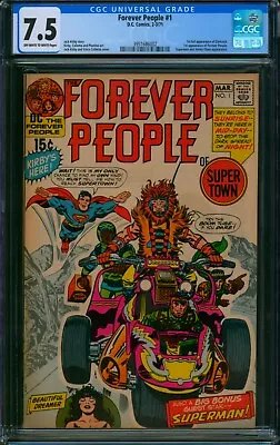 Buy Forever People #1 (DC 1971) 🌟 CGC 7.5 🌟 1st Full Appearance Of DARKSEID! Comic • 166.97£
