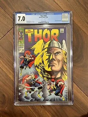 Buy The Mighty Thor #158 CGC 7.0  WP❄️ Origin Of Thor Retold, Marvel 11/68 • 58.25£