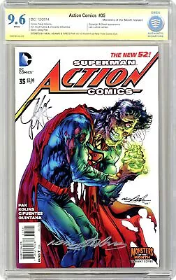 Buy Action Comics #35B Kolins Variant CBCS 9.6 SS Adams/ Pak 2014 7508780-AA-005 • 116.49£