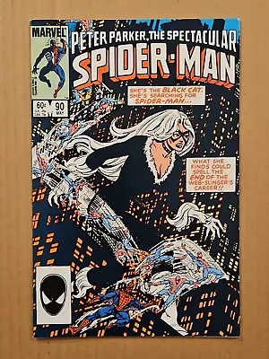 Buy Spectacular Spider-Man #90 Black Cat Marvel 1984 NM- • 31.06£