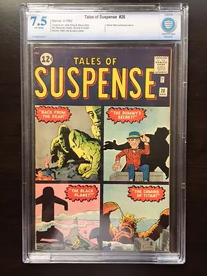 Buy TALES OF SUSPENSE #28 CBCS VF- 7.5; OW; Stone Men Prototype (4/62)! • 306.76£