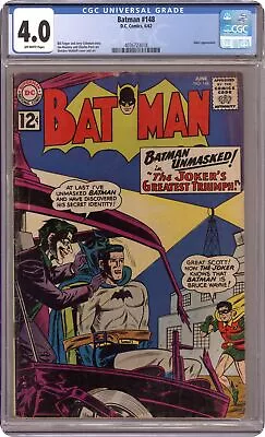 Buy Batman #148 CGC 4.0 1962 4036723018 • 139.79£