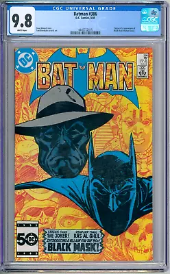 Buy Batman 386 CGC Graded 9.8 NM/MT 1st Black Mask DC Comics 1985 • 213.53£