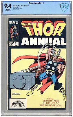 Buy Thor  Annual  # 11   CBCS   9.4   NM   White Pages  1983  Direct Edition  See Ph • 77.66£