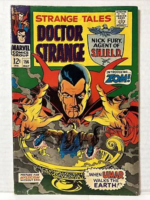 Buy Strange Tales #156 Doctor Strange And Nick Fury! Marvel 1967 VG+ • 11.64£
