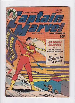 Buy Captain Marvel Adventures #103 [1949 Gd/vg]  The Rediscovery Of Earth   Fawcett • 69.89£