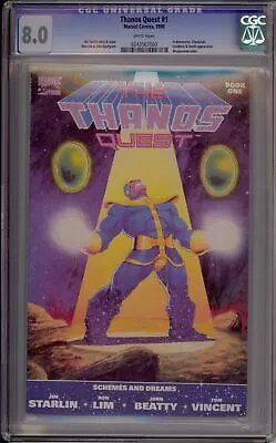 Buy Thanos Quest #1 - Cgc 8.0 - Jim Staralin Cover - In-betweener • 66£