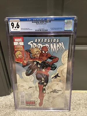 Buy Avenging Spider-Man #9 CGC 9.6 WHITE Pages 1st Carol Danvers As Captain Marvel • 77.66£