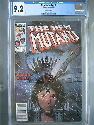 Buy New Mutants #18 UPC Canadian Edition RARE CGC 9.2 WP 1984 1st App New Warlock • 75.70£