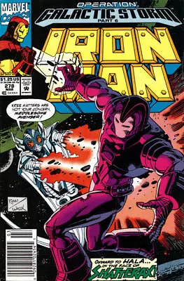 Buy Iron Man (1st Series) #278 (Newsstand) FN; Marvel | Operation Galactic Storm 6 - • 3.87£