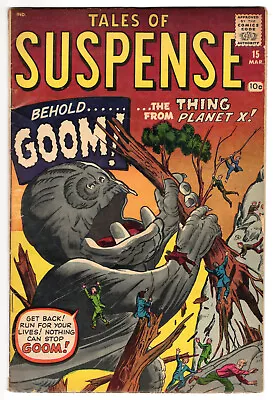 Buy Tales Of Suspense #15 Very Good Plus 4.5 Jack Kirby Steve Ditko Art 1961 • 93.19£