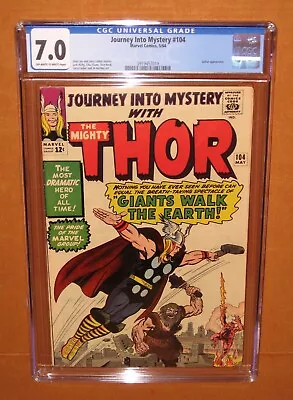 Buy Journey Into Mystery #104 (1964) CGC 7.0 Surtur Looks Great 12 Pix Fully INSURED • 388.30£