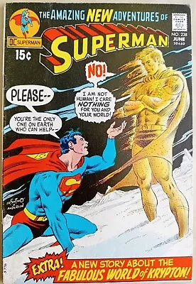 Buy Superman #238 - VG/FN (5.0) - DC Comics 1971 - 15 Cents Copy With UK Price Stamp • 6.99£