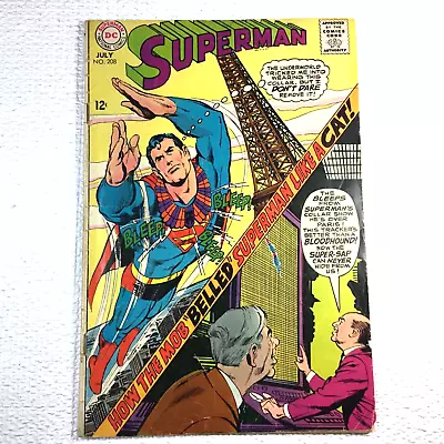 Buy Vintage Comic Book Superman #208 Neal Adams Cover Silver Age DC 1968 Curt Swan • 4.65£