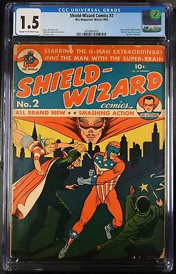 Buy Shield-Wizard Comics #2 CGC FA/GD 1.5 Cream To Off White Origin Shield Retold! • 644.96£