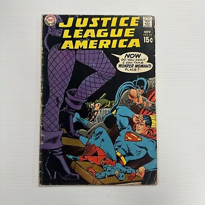 Buy Justice League Of America #75 1969 GD/VG Black Canary Joins & Cover Pence Stamp • 36£