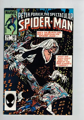 Buy Spectacular Spider-Man (1976) #  90 (7.5-VF-) (2061867) 2nd Black Suit 1984 • 33.75£