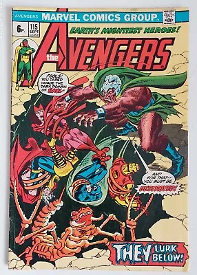 Buy Avengers #115 9/1973 7.0 FN/VF UKPV Troglodytes • 45£