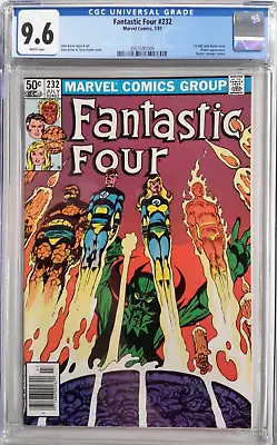 Buy 4️⃣fantastic Four #232 Cgc 9.6*1981 Marvel*1st John Byrne Issue*newsstand*1009🔥 • 58.24£