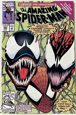 Buy Amazing Spider-man #363 Key Bagley Cover Carnage Conclusion Venom *VF+* • 11.64£