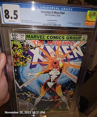Buy Uncanny X-Men #164 CGC 8.5 Newsstand Key 1st Appearance Binary App White Pages • 38.79£
