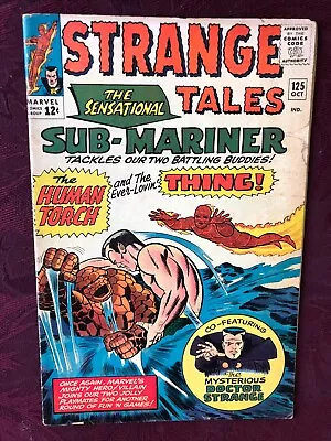 Buy Strange Tales #125 - 1964 Sub-Mariner Fights Torch, Thing! VG! • 27.22£