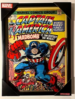 Buy Comic Art - Captain America #193 - Marvel 2 Dimensional Glass Picture-20 X 15  • 73.78£