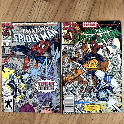 Buy Amazing Spider-Man #359 & #360 1st & 2nd Carnage Cameo App Marvel 1992 VFNM🔥🔑 • 19.38£