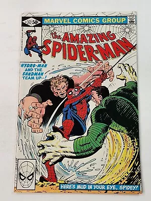 Buy Amazing Spider-Man 217 DIRECT Sandman Hydro-Man Team Mud-Thing Bronze Age 1981 • 17.11£
