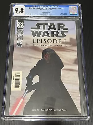 Buy STAR WARS EPISODE 1 PHANTOM MENACE #3 GRADED CGC 9.8 Dark Horse 1999 PROSHIPPER • 108.72£