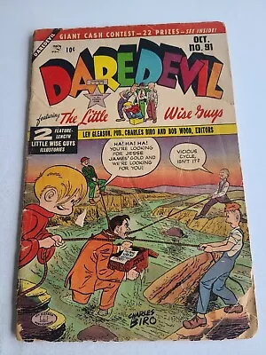 Buy DAREDEVIL #91, LEV GLEASON 1952 Comic, (1955/37), Rare FR/G 1.5 • 6.99£