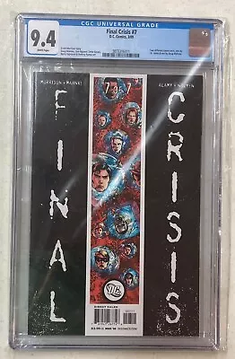 Buy Final Crisis #7 DC Comics 2009 CGC Graded 9.4 White Pages Variant Cover • 34.92£
