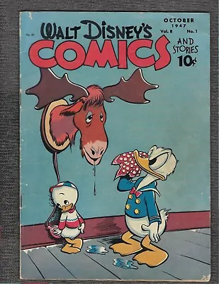 Buy Walt Disney's Comics And Stories No. 85 Vol. 8 No. 1 Oct 47 - Carl Barks Donald  • 27.23£
